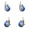 Service Caster 4 Inch 316SS Blue Polyurethane Swivel 10mm Threaded Stem Caster Brake, 2PK SS316TS20S414-PPUB-BLUE-M1015-2-TLB2 - alternate 1
